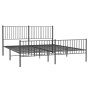 Estructura de cama cabecero y estribo metal negro 200x200 cm de vidaXL, Camas y somieres - Ref: Foro24-350889, Precio: 113,51...