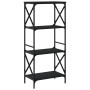 Librería de 4 estantes madera ingeniería negro 59x35x132 cm en Librerías y estanterías | Comprar online en Foru.es