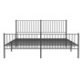Estructura de cama cabecero y estribo metal negro 200x200 cm de vidaXL, Camas y somieres - Ref: Foro24-350889, Precio: 113,51...