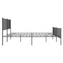 Estructura de cama cabecero y estribo metal negro 200x200 cm de vidaXL, Camas y somieres - Ref: Foro24-350889, Precio: 113,51...