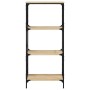 Librería 4 estantes madera ingeniería roble Sonoma 59x35x132 cm en Librerías y estanterías | Comprar online en Foru.es