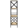 Librería 4 estantes madera ingeniería roble Sonoma 59x35x132 cm en Librerías y estanterías | Comprar online en Foru.es