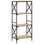 Librería 4 estantes madera ingeniería roble Sonoma 59x35x132 cm en Librerías y estanterías | Comprar online en Foru.es