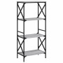 Librería 4 estantes madera ingeniería gris Sonoma 59x35x132 cm en Librerías y estanterías | Comprar online en Foru.es