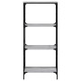 Librería 4 estantes madera ingeniería gris Sonoma 59x35x132 cm en Librerías y estanterías | Comprar online en Foru.es