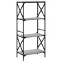 Librería 4 estantes madera ingeniería gris Sonoma 59x35x132 cm en Librerías y estanterías | Comprar online en Foru.es