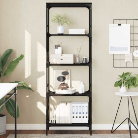 Librería de 5 estantes madera ingeniería negro 59x35x171 cm en Librerías y estanterías | Comprar online en Foru.es