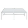Estructura de cama de metal blanca 120x190 cm de vidaXL, Camas y somieres - Ref: Foro24-350910, Precio: 89,32 €, Descuento: %