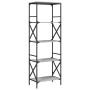 Librería 5 estantes madera ingeniería gris Sonoma 59x35x171 cm en Librerías y estanterías | Comprar online en Foru.es