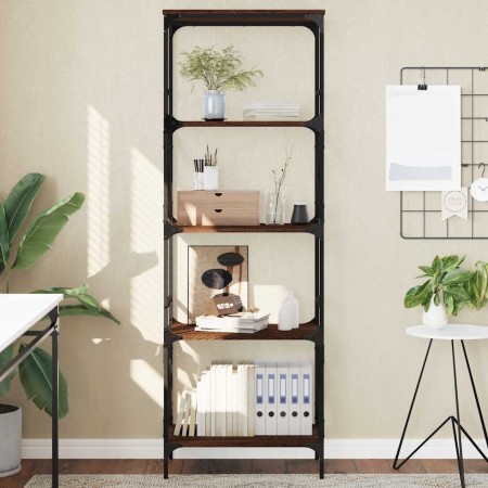 Librería 5 estantes madera ingeniería roble marrón 59x35x171cm en Librerías y estanterías | Comprar online en Foru.es