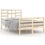 Estructura de cama madera maciza de pino 120x200 cm de vidaXL, Camas y somieres - Ref: Foro24-3105855, Precio: 114,54 €, Desc...