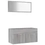 Set de muebles de baño 2 pzas madera contrachapada gris sonoma de vidaXL, Muebles de baño - Ref: Foro24-826624, Precio: 61,19...