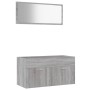 Set de muebles de baño 2 pzas madera contrachapada gris sonoma de vidaXL, Muebles de baño - Ref: Foro24-826624, Precio: 61,94...