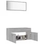 Set de muebles de baño 2 pzas madera contrachapada gris sonoma de vidaXL, Muebles de baño - Ref: Foro24-826624, Precio: 61,19...