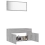 Set de muebles de baño 2 pzas madera contrachapada gris sonoma de vidaXL, Muebles de baño - Ref: Foro24-826624, Precio: 61,94...