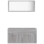 Set de muebles de baño 2 pzas madera contrachapada gris sonoma de vidaXL, Muebles de baño - Ref: Foro24-826624, Precio: 61,19...