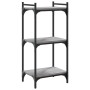 Librería 3 estantes madera ingeniería gris Sonoma 40x30x86 cm en Librerías y estanterías | Comprar online en Foru.es