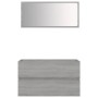 Set de muebles de baño 2 pzas madera contrachapada gris sonoma de vidaXL, Muebles de baño - Ref: Foro24-815739, Precio: 64,28...