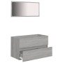 Set de muebles de baño 2 pzas madera contrachapada gris sonoma de vidaXL, Muebles de baño - Ref: Foro24-815739, Precio: 64,28...