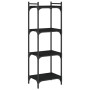 Librería de 4 estantes madera de ingeniería negro 40x30x120 cm en Librerías y estanterías | Comprar online en Foru.es