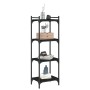 Librería de 4 estantes madera de ingeniería negro 40x30x120 cm en Librerías y estanterías | Comprar online en Foru.es