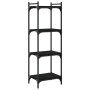 Librería de 4 estantes madera de ingeniería negro 40x30x120 cm en Librerías y estanterías | Comprar online en Foru.es