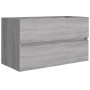 Set de muebles de baño 2 pzas madera contrachapada gris sonoma de vidaXL, Muebles de baño - Ref: Foro24-815739, Precio: 64,28...
