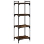 Librería 4 estantes madera ingeniería roble ahumado 40x30x120cm en Librerías y estanterías | Comprar online en Foru.es