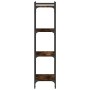 Librería 4 estantes madera ingeniería roble ahumado 40x30x120cm en Librerías y estanterías | Comprar online en Foru.es