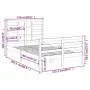 Estructura de cama madera maciza de pino 120x200 cm de vidaXL, Camas y somieres - Ref: Foro24-3105855, Precio: 114,54 €, Desc...