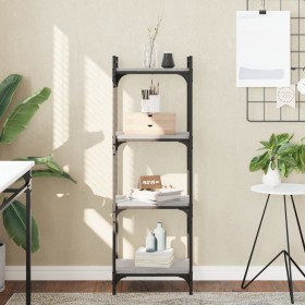 Librería 4 estantes madera ingeniería gris Sonoma 40x30x120 cm en Librerías y estanterías | Comprar online en Foru.es