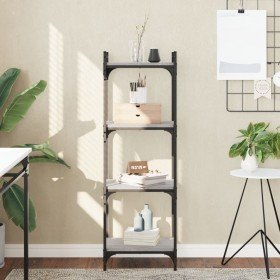 Librería 4 estantes madera ingeniería gris Sonoma 40x30x120 cm en Librerías y estanterías | Comprar online en Foru.es