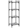 Librería 4 estantes madera ingeniería gris Sonoma 40x30x120 cm en Librerías y estanterías | Comprar online en Foru.es
