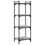 Librería 4 estantes madera ingeniería gris Sonoma 40x30x120 cm en Librerías y estanterías | Comprar online en Foru.es