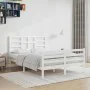 Estructura de cama madera maciza de pino blanca 120x200 cm de vidaXL, Camas y somieres - Ref: Foro24-3105856, Precio: 125,80 ...