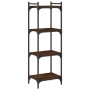Librería 4 estantes madera ingeniería roble marrón 40x30x120 cm en Librerías y estanterías | Comprar online en Foru.es