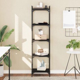 Librería de 5 estantes madera de ingeniería negro 40x30x154 cm en Librerías y estanterías | Comprar online en Foru.es