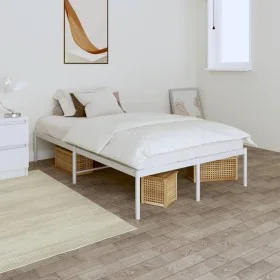 Estructura de cama de metal blanca 120x200 cm de vidaXL, Camas y somieres - Ref: Foro24-350911, Precio: 91,55 €, Descuento: %
