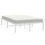 Estructura de cama de metal blanca 120x200 cm de vidaXL, Camas y somieres - Ref: Foro24-350911, Precio: 91,55 €, Descuento: %