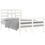 Estructura de cama madera maciza de pino blanca 120x200 cm de vidaXL, Camas y somieres - Ref: Foro24-3105856, Precio: 125,80 ...
