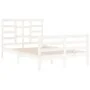 Estructura de cama madera maciza de pino blanca 120x200 cm de vidaXL, Camas y somieres - Ref: Foro24-3105856, Precio: 125,80 ...