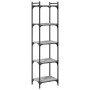 Librería 5 estantes madera ingeniería gris Sonoma 40x30x154 cm en Librerías y estanterías | Comprar online en Foru.es