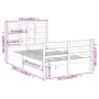 Estructura de cama madera maciza de pino blanca 120x200 cm de vidaXL, Camas y somieres - Ref: Foro24-3105856, Precio: 125,80 ...