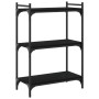 Librería de 3 estantes madera de ingeniería negro 60x30x86 cm en Librerías y estanterías | Comprar online en Foru.es