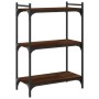 Librería 3 estantes madera ingeniería marrón roble 60x30x86 cm en Librerías y estanterías | Comprar online en Foru.es