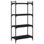 Librería de 4 estantes madera de ingeniería negro 60x30x120 cm en Librerías y estanterías | Comprar online en Foru.es
