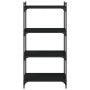Librería de 4 estantes madera de ingeniería negro 60x30x120 cm en Librerías y estanterías | Comprar online en Foru.es
