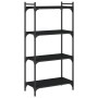 Librería de 4 estantes madera de ingeniería negro 60x30x120 cm en Librerías y estanterías | Comprar online en Foru.es