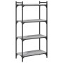 Librería 4 estantes madera ingeniería gris Sonoma 60x30x120 cm en Librerías y estanterías | Comprar online en Foru.es