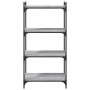 Librería 4 estantes madera ingeniería gris Sonoma 60x30x120 cm en Librerías y estanterías | Comprar online en Foru.es